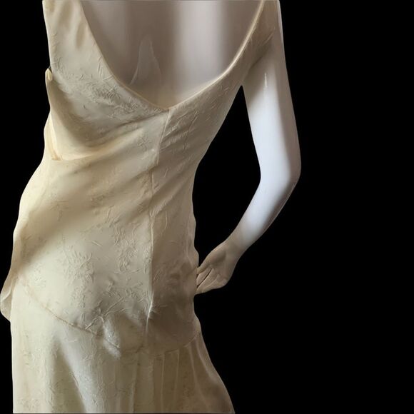 PROM DRESS B Darlin Cream Sparkly Sleeveless Asymmetrical Dress size 7/8 - Picture 4 of 16